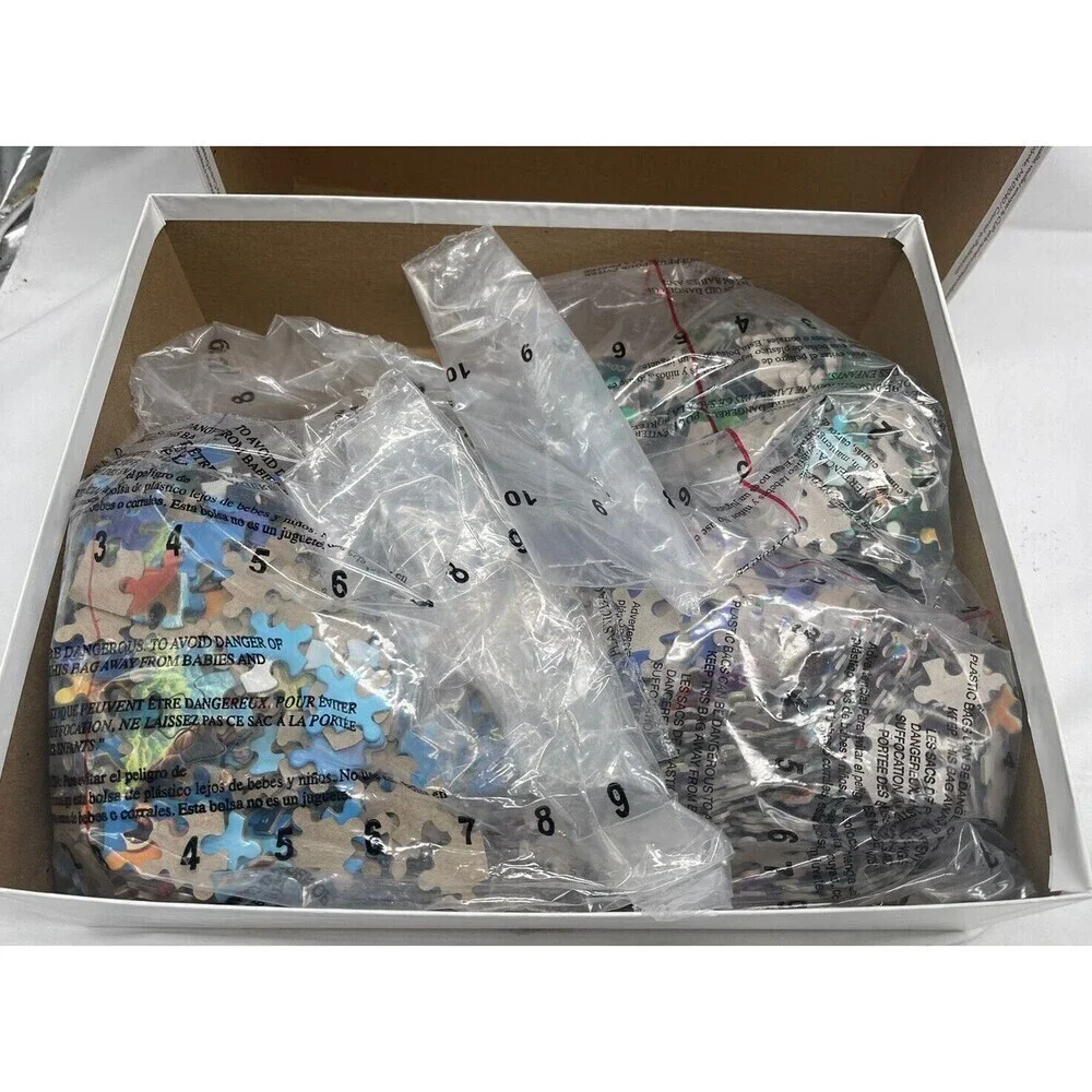 5 in 1 Jigsaw Puzzle Disney Movies Encanto Moana Soul Raya Luca Open Box Unused